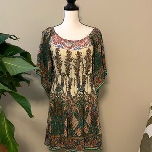 Flying Tomato Multicolor Bohemian Dress sz m EUC B53